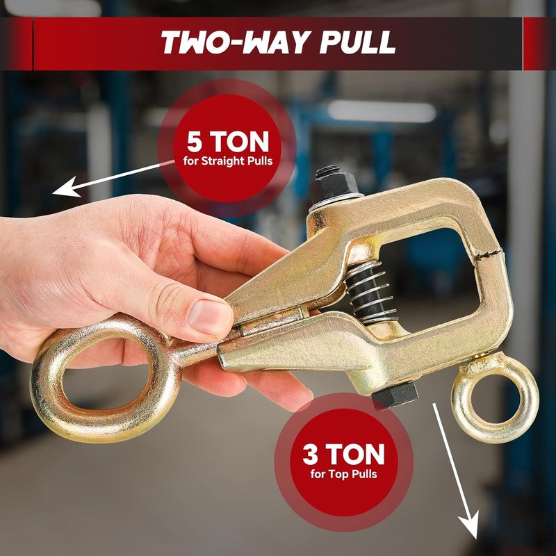 weyleity Auto Body Repair Pull Clamp | 5 Ton Top and Straight 2 Way Pull Clamp Repair Clamp Self Tightening Frame Grips Pull Clamp for Automotive Car Vehicle Body Repair - Image 3